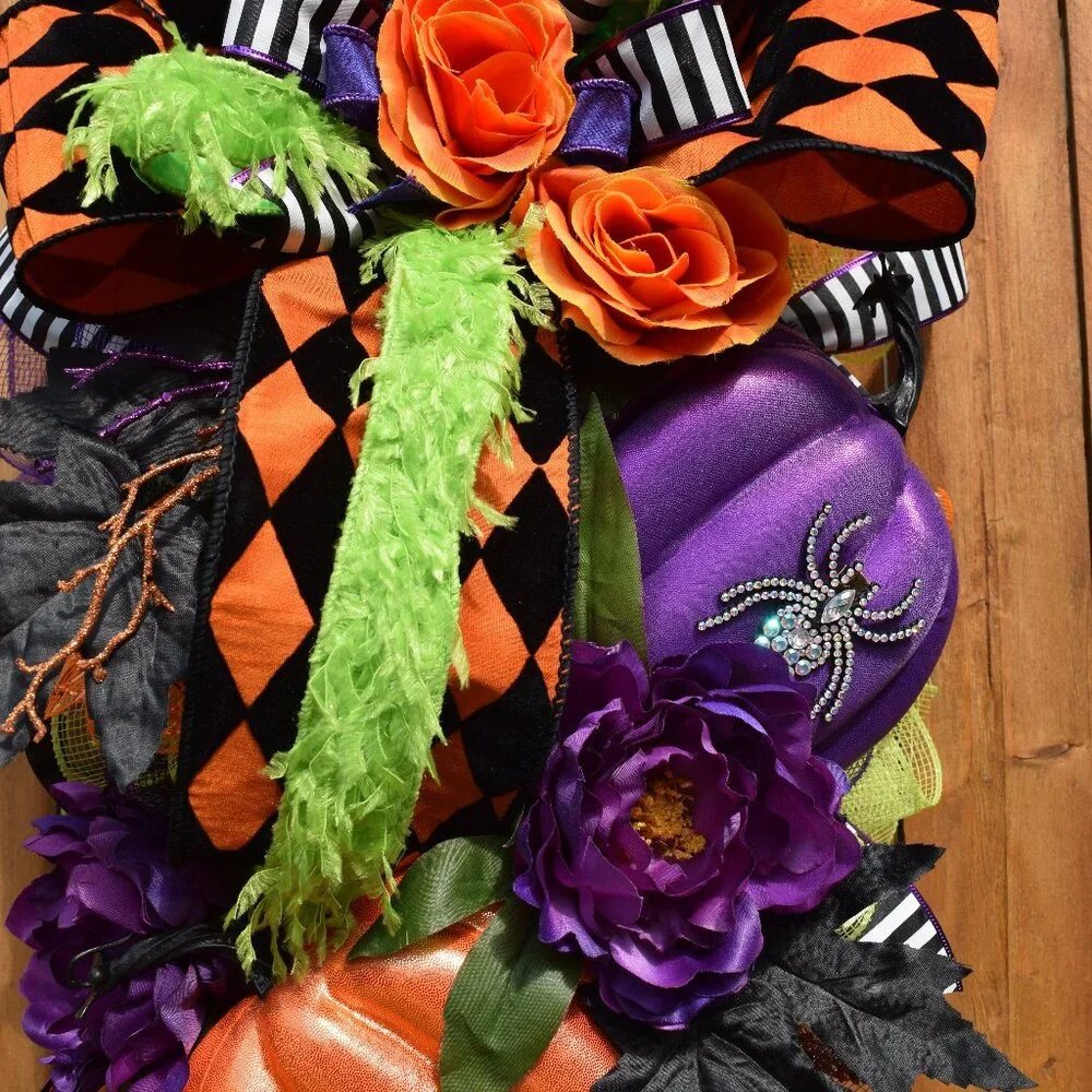 Halloween Wreath, Halloween Door Wreath, Halloween Front Door Wreath, Fall Decor